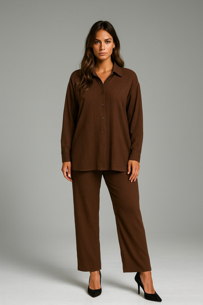 Mivoon Σετ πουκάμισο από ύφασμα με κουμπιά και γιακά, κατάλληλο για το μαντίλι, 2XL 6XL