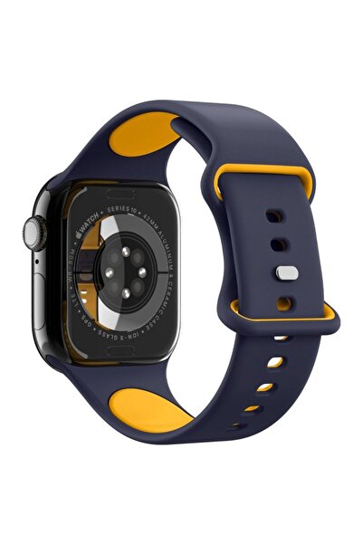 Danex Curea compatibilă pentru Apple Watch 1/2/3/4/5/6/7/8/9/10/SE/SE 2 38/40/41/42mm, D77, Silicon Flex, Albastră