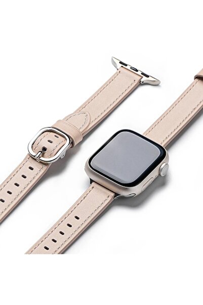 Danex Curea compatibilă cu Apple Watch SE 40mm, Q12, piele, Cozy Powder Pink