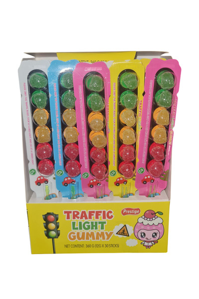 Prestige Fruit Flavored Jellies, Traffic Light Type, 30 Pieces