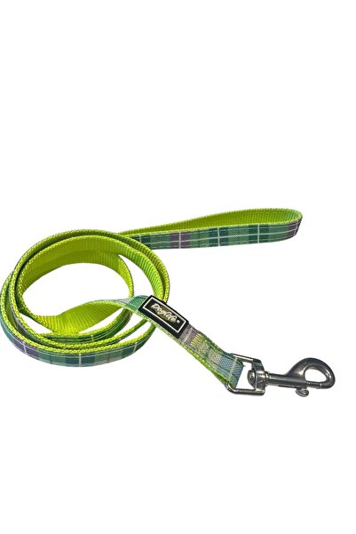 Doglife Green Plaid Dog Walking Collar 1.5 cm X 120 cm