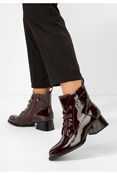 B T Shoes Ghete cu toc Nivara grena