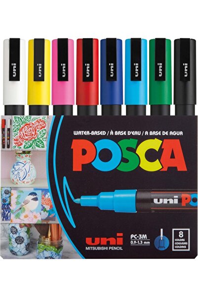 Innovium Комплект маркери Posca Innovium™, 8 класически цвята, среден връх 0....