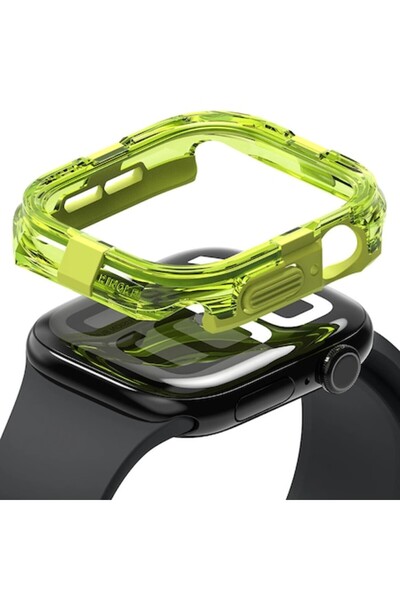 Stef's Cat Protective Case for Apple Watch 10 42mm, L33, Polycarbonate, Neon Green