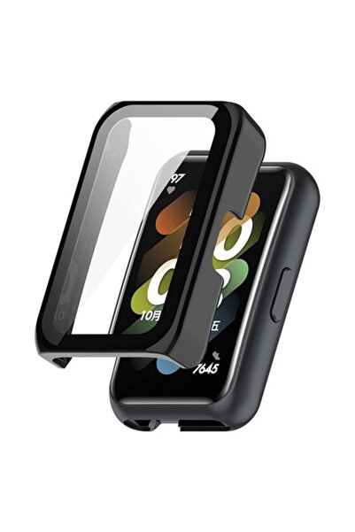 Stef's Cat Husa pentru Huawei Band 8/9 + Folie, I37, Policarbonat, Black