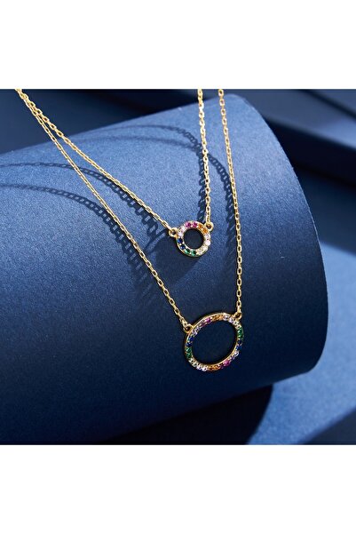 SIC MODA 925 Silver Necklace and Earrings Set, with Zircon, 6101