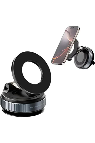 Alfa Manyetik Vakumlu Katlanır Araç Telefon Tutucu Ayna-Cam-Araba Magsafe Ara...