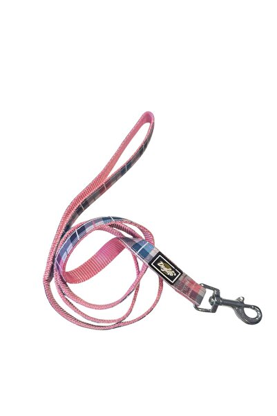 Doglife طوق كلب منقوش باللون الوردي مقاس 1.5 سم × 120 سم