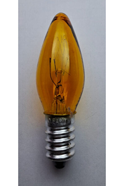 PUFFIN 1 Adet Turuncu Renkli E 14 Duylu 7w Parfüm Ampul