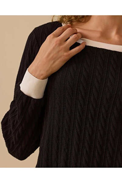 SEÇİL Блузка з круглим коміром і візерунком