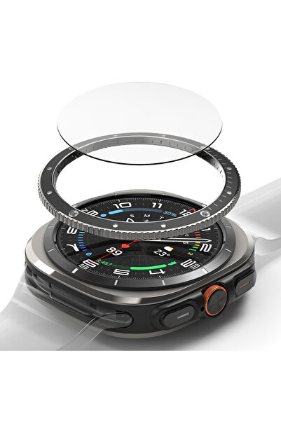 Danex Rama compatibila cu Samsung Galaxy Watch Ultra 47mm, Q16, Metal, Deep Dark