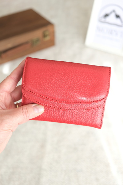 Norvi Leather Genuine Leather Small Women's Wallet with Coin and Plenty of Card Slots