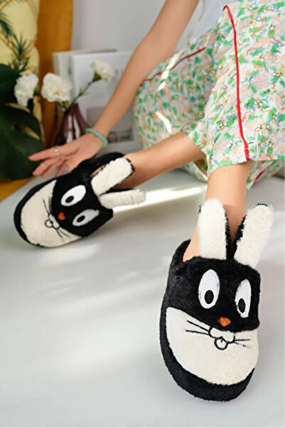 Behtah Kundura Пухкави безшумни пантофки с мотив на зайчета за жени