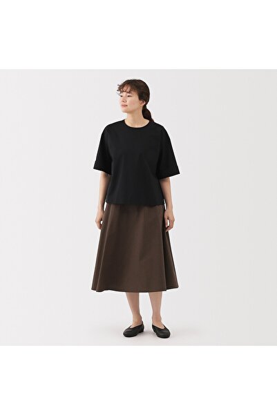 Muji Quick Dry Broadcloth 1/2 Sleeve Blouse