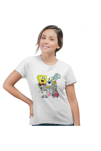 OEM Tricou Femei SpongeBob Pantaloni Patrati Desene Animate
