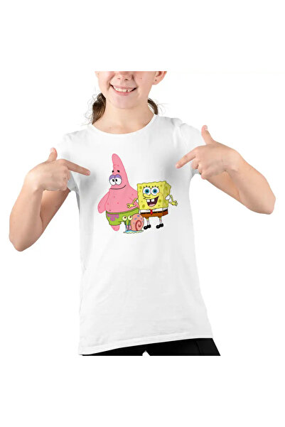 OEM Tricou Copii Fete Sponge Bob Patrick Gary Spongebob