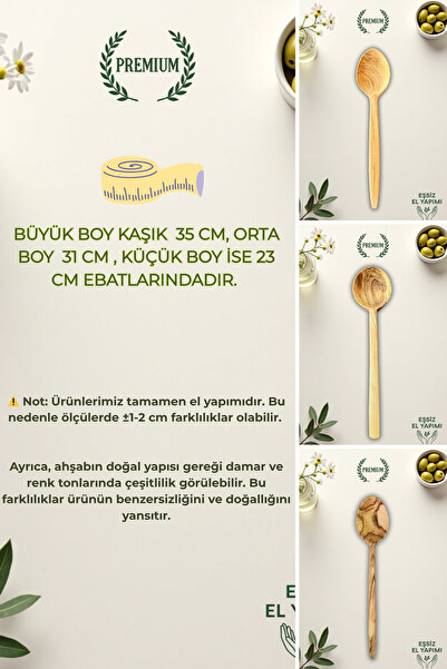 Ulgenex 7-Piece Olive Wood Utensil Set, Spatula, Spoon, Fork – Natural Handmade Wood