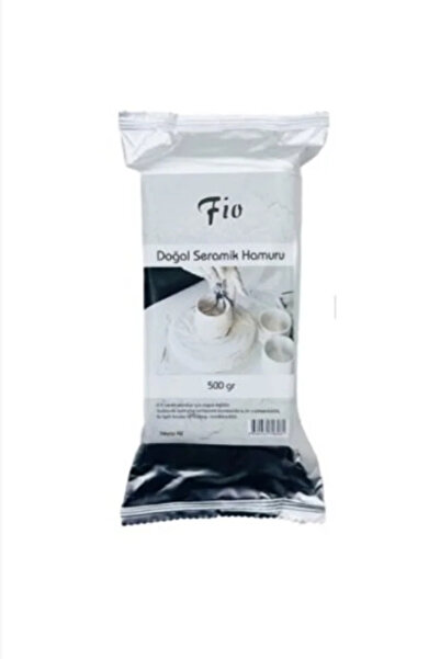 FİO Doğal Seramik Hamuru 500GR Beyaz Kil, Su İle Yumuşatılabilir, Boyanabilir...