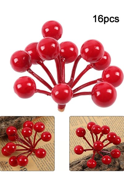 MD Aspiz Flowers Yapay Lüx Kafa Yelpaze Kokina Yeni Yıl Süsü 6 cm (9 kandilli...