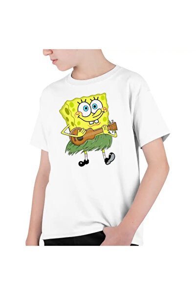OEM Tricou Copii Baieti SpongeBob Hawaii Ukulele Serial Sezon