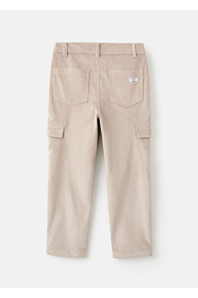 MANGO Kids Fitilli kadife kargo pantolon