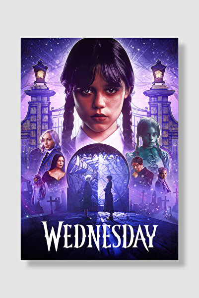 postick Wednesday Dizi Posteri Yüksek Kaliteli Kalın Parlak Kuşe Kağıdı