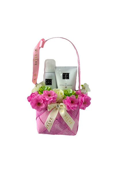 velve Pachet Sakura Feel, cu crema de corp,gel de dus Rituals, in cosulet cad...