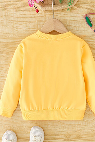 MYADA Unicorn Baskılı 3 İplik Premium Bisiklet Yaka Sweatshirt 24531