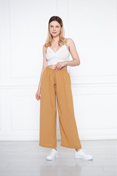 comstar Women's Aerobin Wide Leg Palazzo Belted Trousers