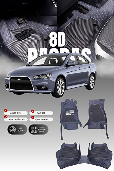 stiloto دواسة سيارة جلدية لميتسوبيشي لانسر (2010-2015) 8D |   حماية كاملة، مخ...