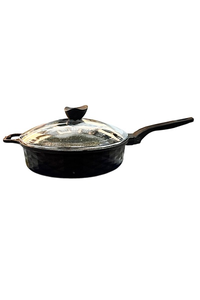 TRENDBULL Cast Granite Pan with Glass Lid