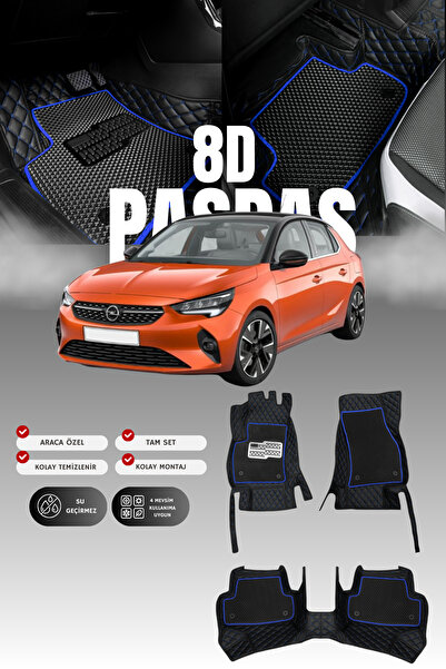 stiloto دواسة سيارة جلدية لسيارة أوبل كورسا إي (2014-2019) 8D |   حماية كاملة...