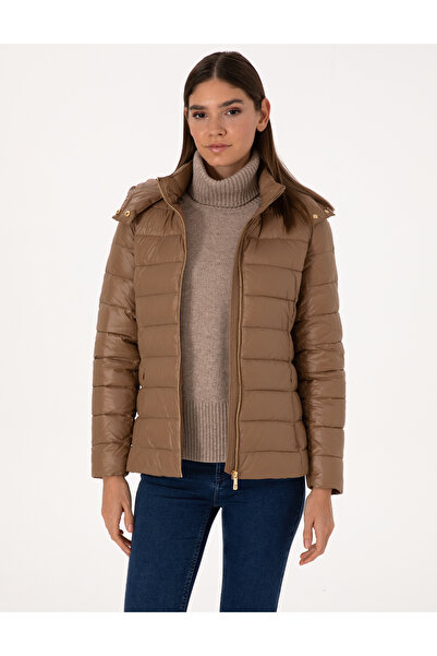 Pierre Cardin Camel Removable Hooded Coat 50314169-Vr015