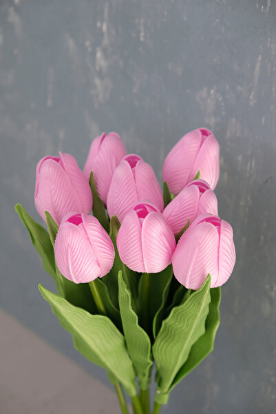 Uğur Gelin Buketi Pembe 8’li Lale Demet