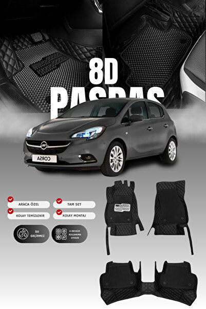 stiloto دواسة سيارة جلدية لسيارة أوبل كورسا دي (2006-2014) 8D |   حماية كاملة...