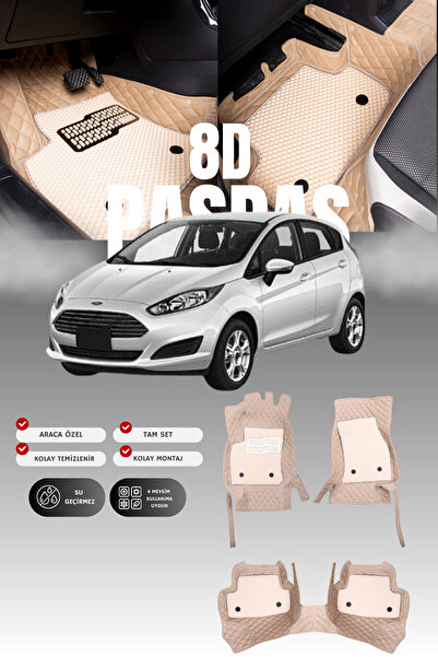 stiloto فرشة أرضية جلدية للسيارة فورد فييستا (2010-2016) 8D |   حماية كاملة، ...