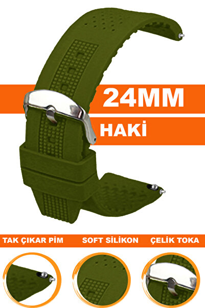COBRA حزام ساعة من السيليكون متوافق مع ساعة مقاس 24 مم A1624MM