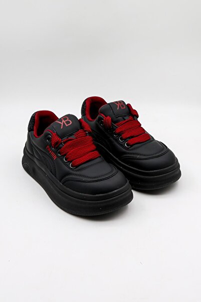 KRISTE BELL Kristebell Imported Special Series Women's Stone Detailed Lace-Up Sneaker Shoes Kb1036 - Black - 36