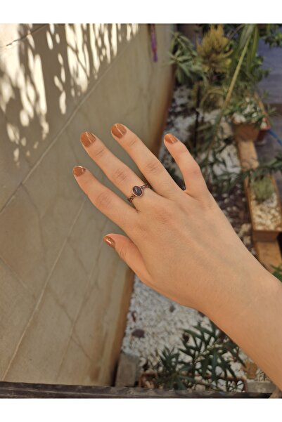 Panelya %100 Saf Bakır El İşlemesi El Yapımı Lafis Doğal Taş Ayarlanabilir Bakır Yüzük