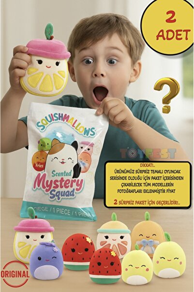 TOYFEST 2 ADET Sürpriz Kokulu Squishmallows Mystery Squad Meyve Temalı Sürpri...