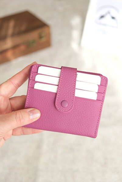 Norvi Leather Multi-Compartment Horizontal Genuine Leather Wallet with Snap Fasteners