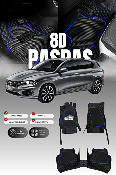 stiloto Fiat Egea Station Wagon (2016-2020) 8D Leather Pool Auto Floor Mat | ...