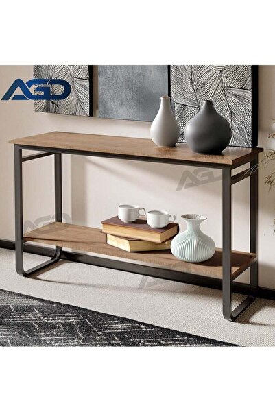 AGD Multi-purpose Console Table, Side Table for Living Room, Entryway, Hallway 120*40*80cm Brown