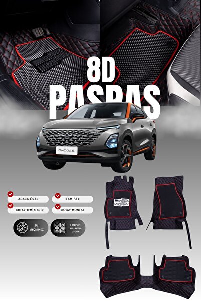 stiloto Chery Omada 5 Electric (2022 and Later) 8D Leather Pool Auto Mat | Full Protection & Quick Assembly