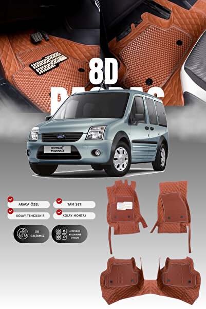 stiloto Ford Tourneo Connect (2002-2013) 8D Deri Havuzlu Oto Paspas | Tam Kor...