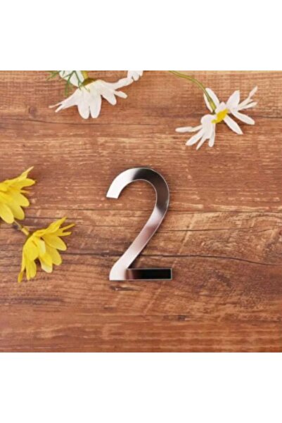 zafrakreklam رقم الشقة 1 ملم، مرآة فضية من البليكسي جلاس لاصقة، مقاس 9 سم - رقم 2