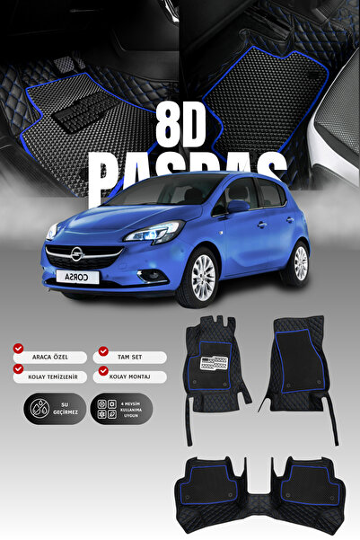 stiloto دواسة سيارة جلدية لسيارة أوبل كورسا دي (2006-2014) 8D |   حماية كاملة...