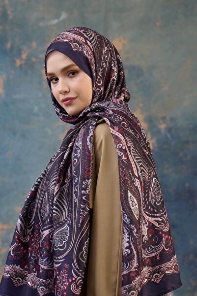 İpekhan Σάλι Μοτίβο Σάλι Σάλι Βουάλ Μεταξωτό Σάλι - 9801-14