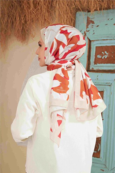 İpekhan Comfort Arya Shawl Cream Red 3028-09