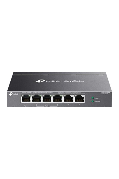 TP-LINK Switch de birou Gigabit Omada cu 6 porturi, 4 porturi PoE, 1 port PoE...